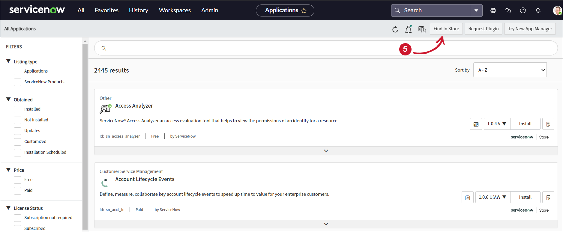 ServiceNow Integration: LicenseAnalyzer - Store Application