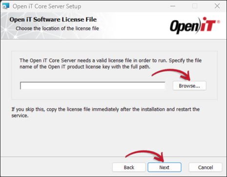 WCS Installation: Product License Key